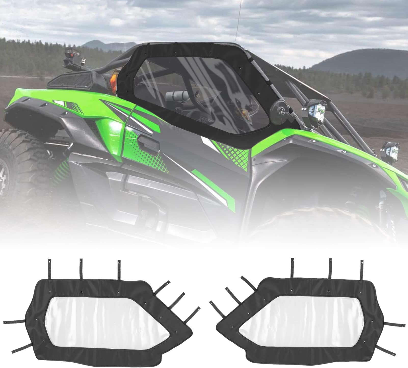 Teryx 4 Cab Enclosure KEMIMOTO Soft Upper Doors For Kawasaki Teryx